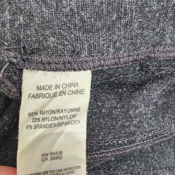 Theory Womens Slim Fit Skinny Pants Size P Black Rayon Blend Gray - Picture 4 of 7